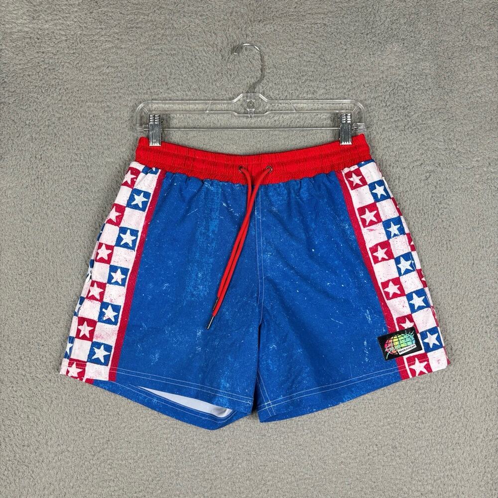 Slunks Shorts Men’s Small United Slunks Of America 4th Of July Flag Swim Trunks